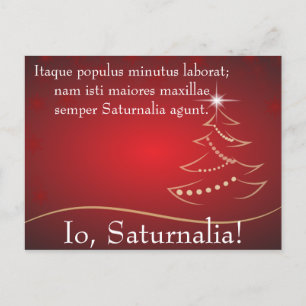 Cartão Postal De Convite Io Saturnália Citação de Petronius