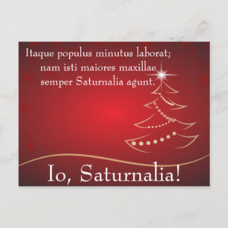 Cartão Postal De Convite Io Saturnália Citação de Petronius