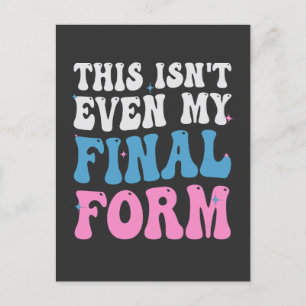 Cartão Postal De Convite Isso nem é minha Forma Final Engraçado Transgênero