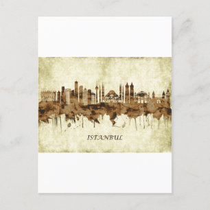 Cartão Postal De Convite Istambul Turquia - paisagem urbana
