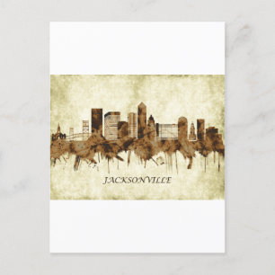 Cartão Postal De Convite Jacksonville Florida Cityscape