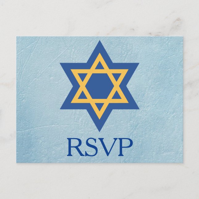 Cartão Postal De Convite Jewish RSVP (Frente)