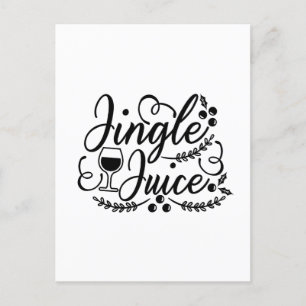 Cartão Postal De Convite Jingle Juice Engraçado Bebendo de cerveja de Natal