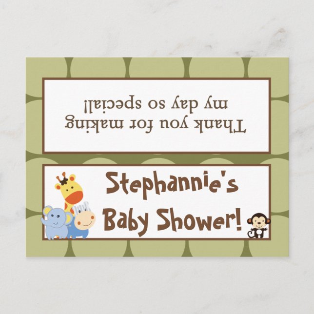 Cartão Postal De Convite Jogada da Selva do Goody Bag Topper (Frente)