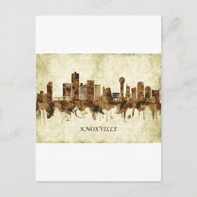 Cartão Postal De Convite Knoxville Tennessee Cityscape (Frente)
