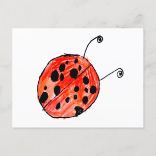 Cartão Postal De Convite Ladybug