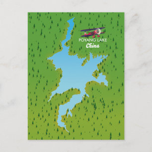Cartão Postal De Convite Lago Poyang