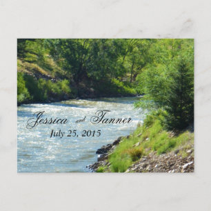Cartão Postal De Convite Lake Stream Nature Photoographic RSVP