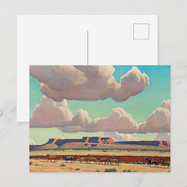 Cartão Postal De Convite Laranjas do Navajo por Maynard Dixon (Frente/Verso)