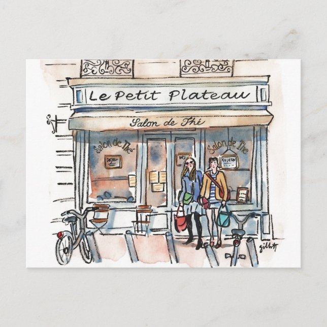 Cartão Postal De Convite LE PETIT PLATEAU Paris (Frente)