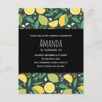 Limão Amarelo e Padrão de Fruta Limão Verde Aniver