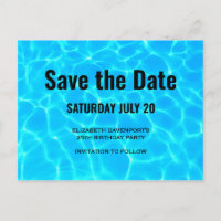 Limpar Piscina Azul Água Foto Salvar Festa de Data