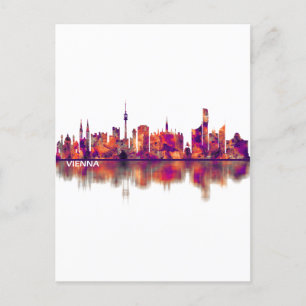 Cartão Postal De Convite Linha Skyline Áustria