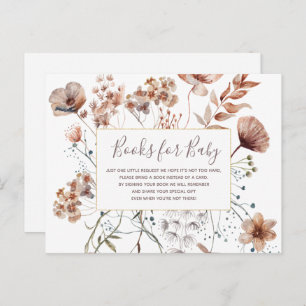Cartão Postal De Convite Livros de flores silvestres do outono para bebês