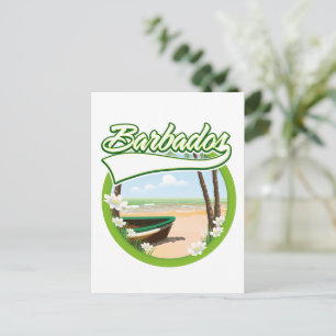 Cartão Postal De Convite logotipo da viagem para Barbados