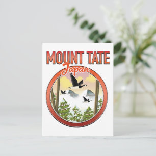 Cartão Postal De Convite logotipo de viagem ao Monte Tate Japão
