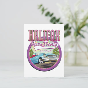 Cartão Postal De Convite logotipo de viagem de Halifax Nova Escócia