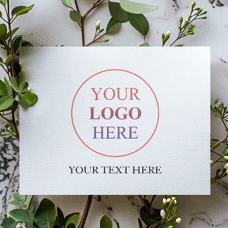 Cartão Postal De Convite Logotipo Horizontal Personalizado – Sem Pedido Mín