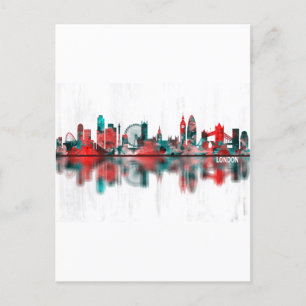 Cartão Postal De Convite London England Skyline