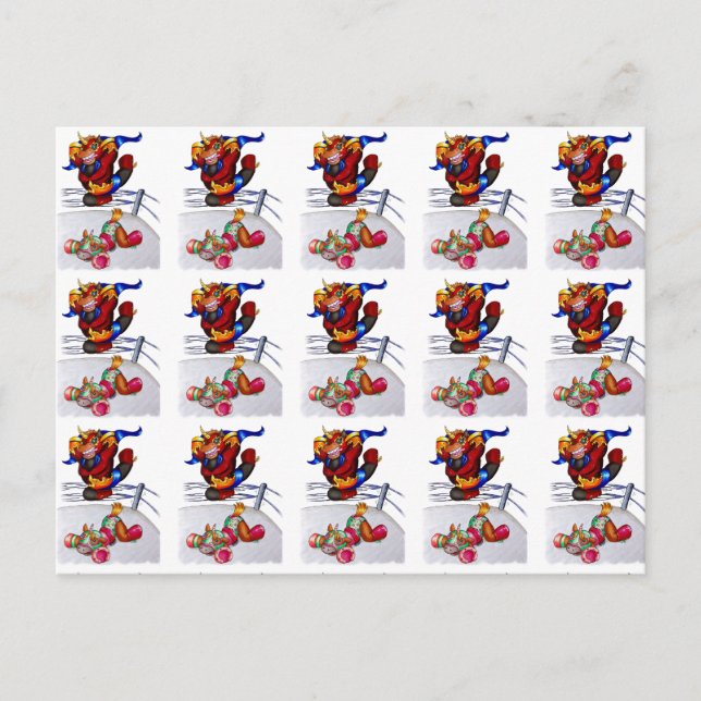 Cartão Postal De Convite Luchadores (Frente)