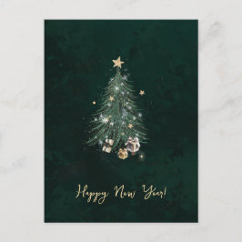 Cartão Postal De Convite Luxurious, artistic design with a festive tree
