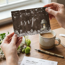 Luzes de Corda Rústicas Flocos de Neve RSVP de Cas