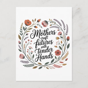 Cartão Postal De Convite Mães Constroem Futuros Com Mãos Delicadas