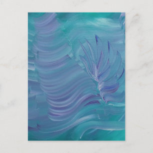 Cartão Postal De Convite Magia Subaquática Arte Abstrata Colorida Única