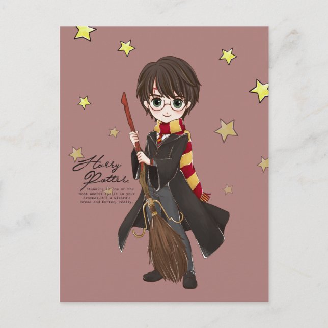 Cartão Postal De Convite Magnética HARRY POTTER™ Watercolor (Frente)