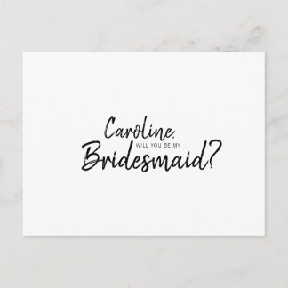 Cartão Postal De Convite Mandy Bridal Vai ser minha dama de Bridesmaid