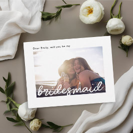 Cartão Postal De Convite Manuscrito Moderno Você Será Minha Porta-Voz