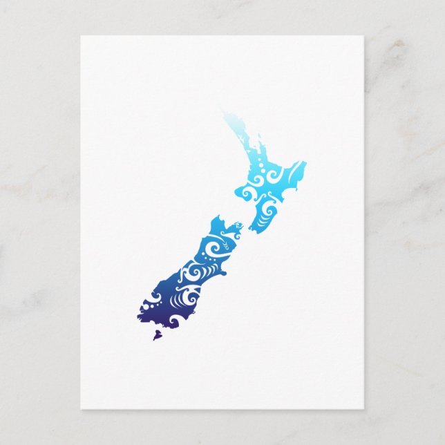 Cartão Postal De Convite Maori Nova Zelândia Mapa Tribal Tattoo Idea (Frente)