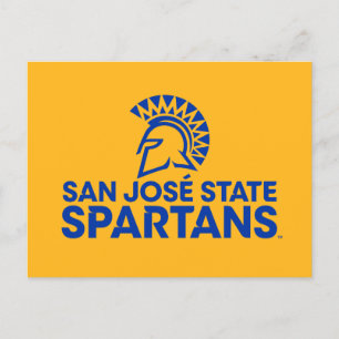 Cartão Postal De Convite Marca de palavras do logotipo Spartans do estado d