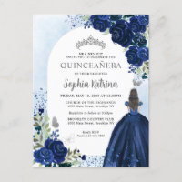 Marinho Azul Prata Palhaço Nascimento Quinceanera