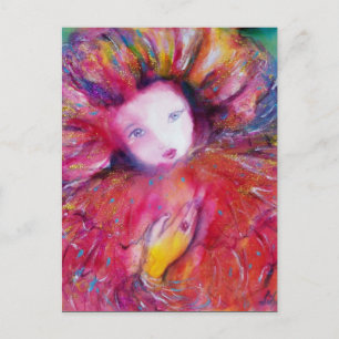 CARTÃO POSTAL DE CONVITE MÁSCARA EM VERMELHO