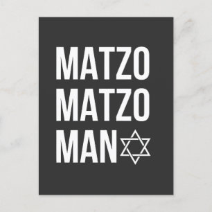Cartão Postal De Convite Matzo Matzo Homem Judaico Hanukkah