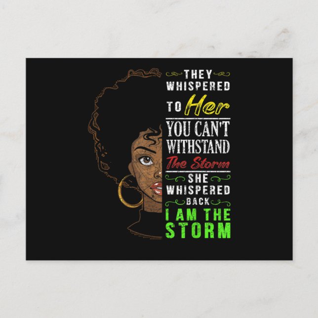 Cartão Postal De Convite Melanin Women African American Pride Black History (Frente)
