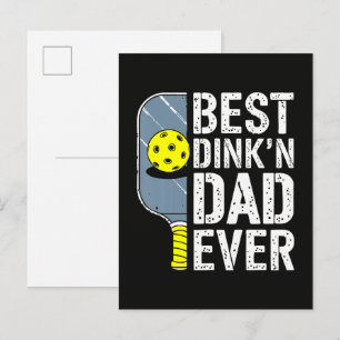 Cartão Postal De Convite Melhor Dink'N Pai de Todos os Tempos Pickleball
