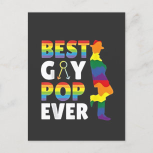 Cartão Postal De Convite Melhor Pai de Pop do Mês do Orgulho LGBT do Gay