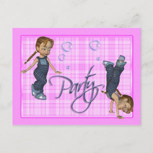 Cartão Postal De Convite Meninas Só Querem Se Divertir, Convidem Festas