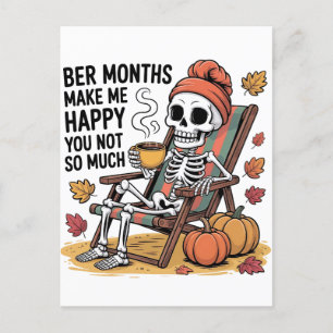 Cartão Postal De Convite Meses de Ber Me Fazem Feliz Você Não Tanto Natal