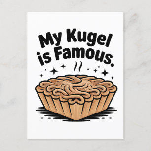 Cartão Postal De Convite Meu Kugel é famoso e engraçado Hanukkah judeu jude