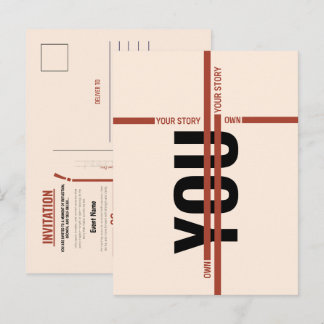 Cartão Postal De Convite Modern Motivational Event Invitation Card | Semina