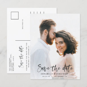 Cartão Postal De Convite Moderna tipografia com script de aquarela invita c