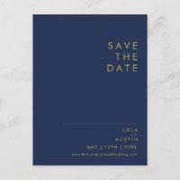 Moderno Minimalista Azul Marinho | Ouro Salve a Da