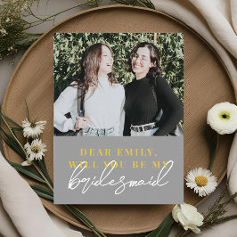 Cartão Postal De Convite Moderno Será Que Você Será Minha Proposta De Bride