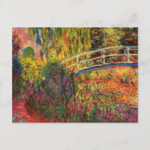 Cartão Postal De Convite Monet Water Lily Pond and Water Irises