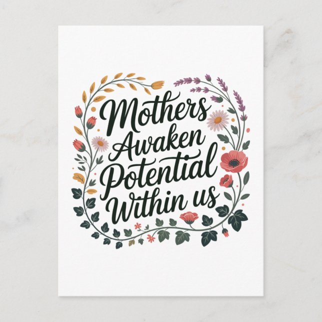 Cartão Postal De Convite Mothers Awaken Potential Within Us (Frente)