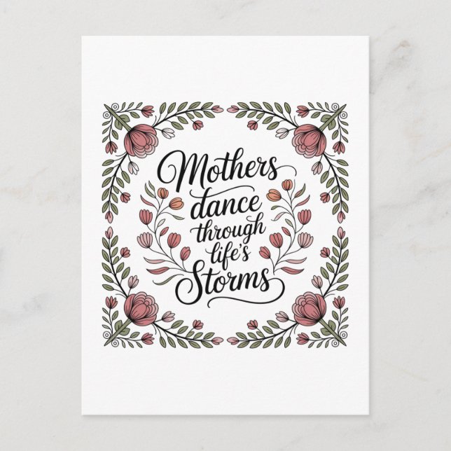 Cartão Postal De Convite Mothers Dance Through Life's Storms (Frente)