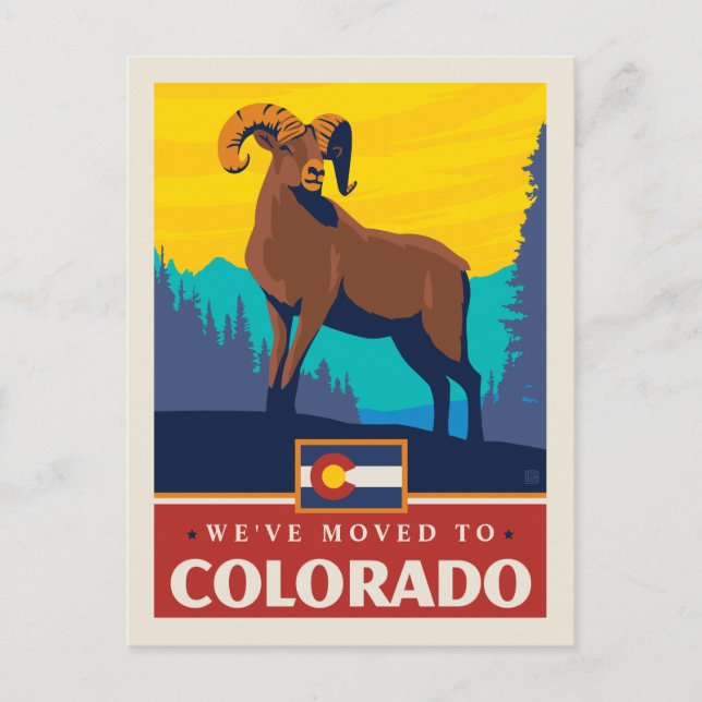 Cartão Postal De Convite Mudamos para Colorado (Frente)